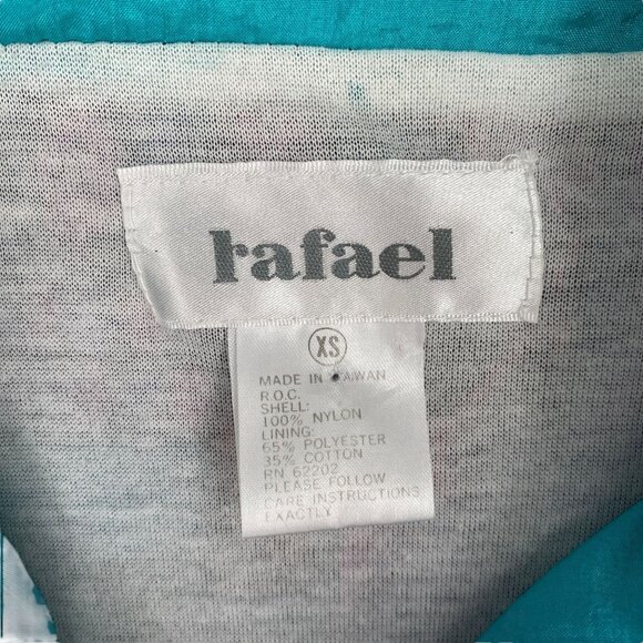 Vtg Rafael Wind Breaker Jacket FullZip Dopamine Colorful Aztec Southwest 90s XS - Picture 8 of 11